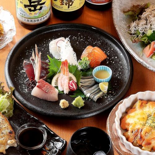 ≪Enjoying the flavors of the season...≫ Asajiro's specialty dishes are offered to your liking... 2 hours [all-you-can-drink] [Chef's choice course] 4,500 yen
