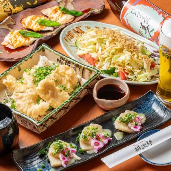 ≪Most popular!≫ 2H [All-you-can-drink] Draft beer OK♪ Directly from the market! 7 recommended seasonal dishes including 3 types of fresh fish [Asajiro course]