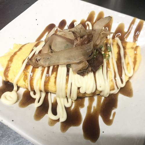 納豆とチーズのオムレツ～お好み風～