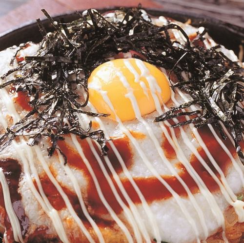 Okonomiyaki with Tsukimi Tororo