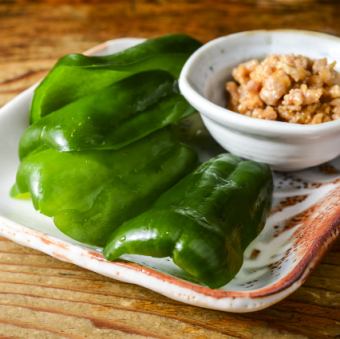 Miyazaki Crispy Green Peppers with Meat Miso