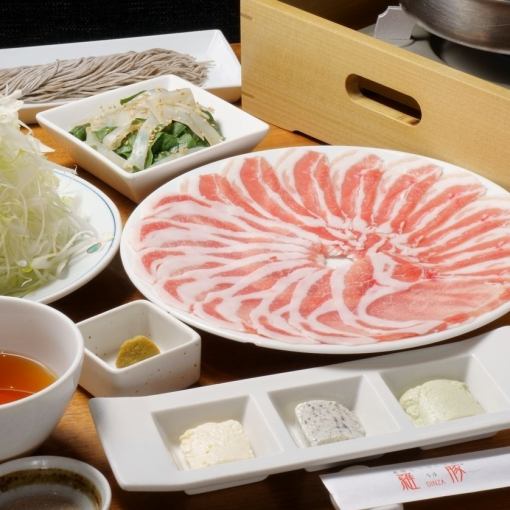 ◆Dinner◆《Available on weekdays》All-you-can-eat black pork shabu-shabu course 4,800 yen