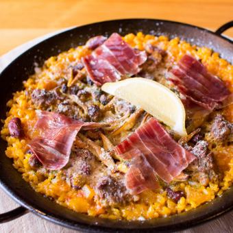 ★NEW『特製！肉のパエリア付き』★お料理全9品3時間飲み放題付きコース5,500円⇒4,500円税込