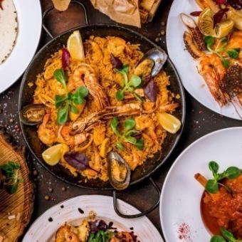 NEW『出汁にこだわった特製パエリア付き』全10品3時間食べ放題飲み放題コース7000円⇒6000円税込