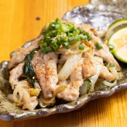 Stir-fried chicken breast with yuzu pepper