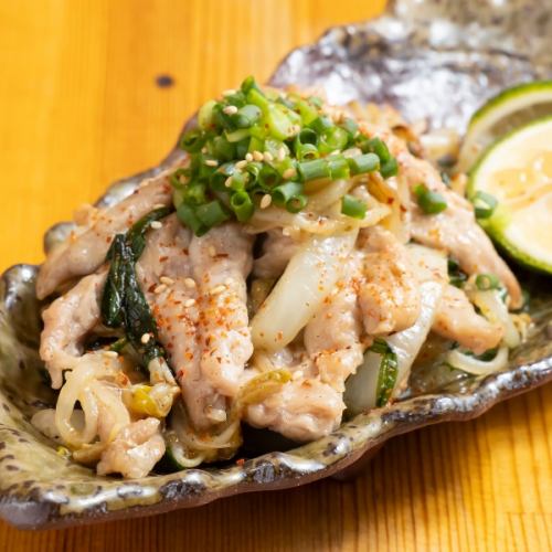 Stir-fried chicken breast with yuzu pepper