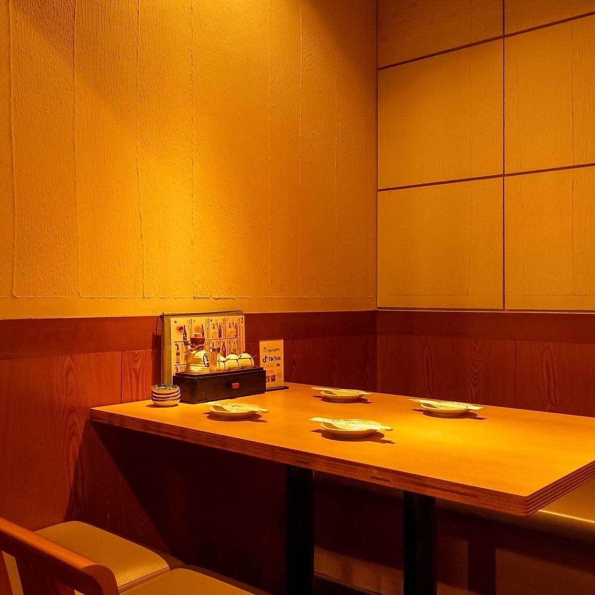 2名様でご利用可能な個室をご用意◎素敵なひとときをどうぞ♪