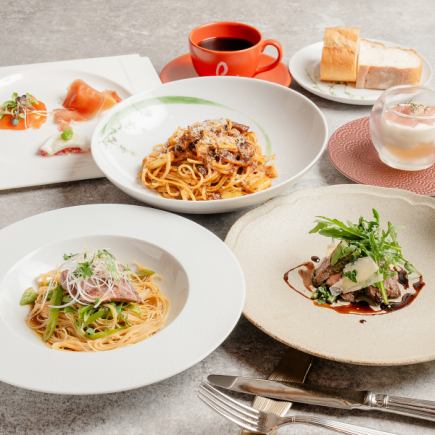 Seasonal Dinner Course [B] Seasonal pasta & choice of pasta, main dish and dessert