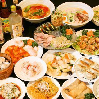 Enjoy authentic Chinese cuisine prepared by a Chinese chef.A popular restaurant where you can enjoy all-you-can-eat and all-you-can-drink.