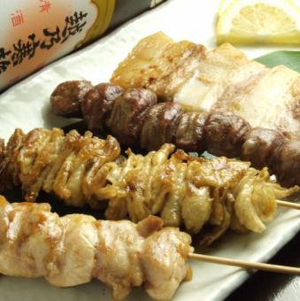 4 assorted skewers