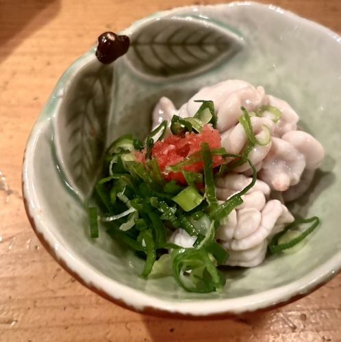 真鱈の白子の湯引きポン酢和え