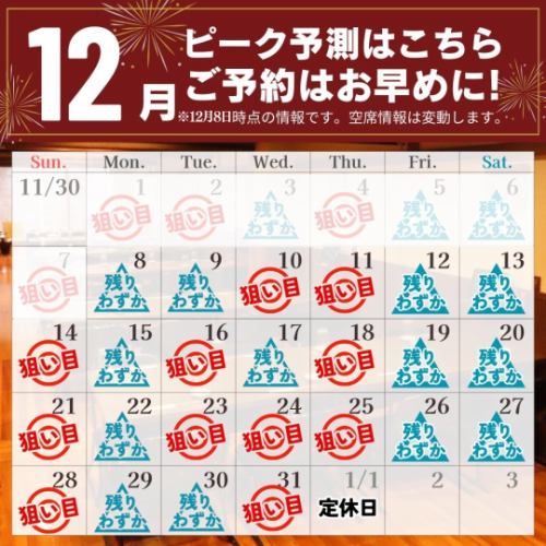 Updated 12/8! Now accepting reservations