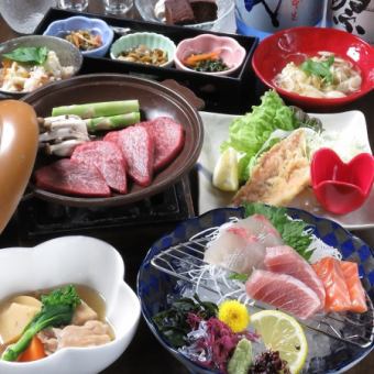 ◆ Individually served [2 hours all-you-can-drink] Upgraded course contents! Kiwami Minshuku course (enjoy seasonal ingredients in total 8 dishes)