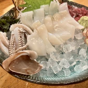 スルメイカの刺身