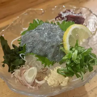 Raw whitebait sashimi from Suruga Bay, Shizuoka Prefecture