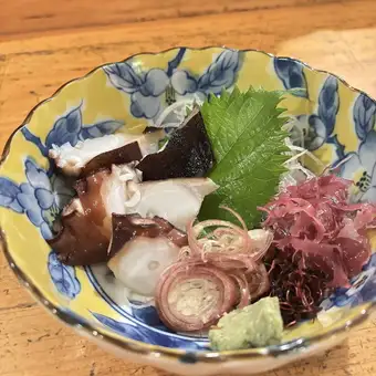 Sliced octopus sashimi from the Seto Inland Sea