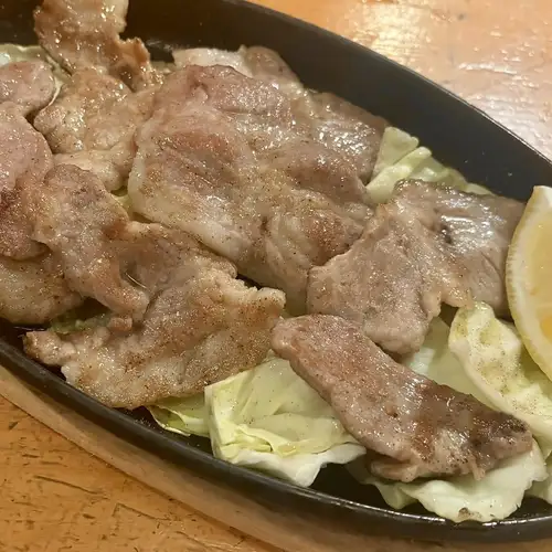 三元豚ロースの鉄板焼