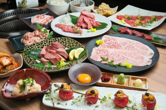 [For a meal with someone special! 120 minutes of all-you-can-drink included♪ A5-ranked carefully selected Wagyu beef] 17 dishes for 13,000 yen → 10,000 yen (tax included)