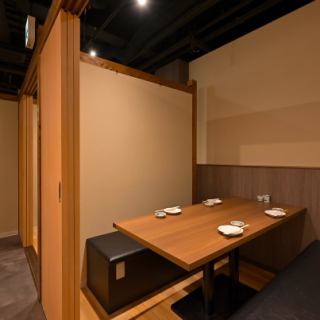 Get drunk on gourmet food and sake at a comfortable table where you don't have to worry about being noticed.