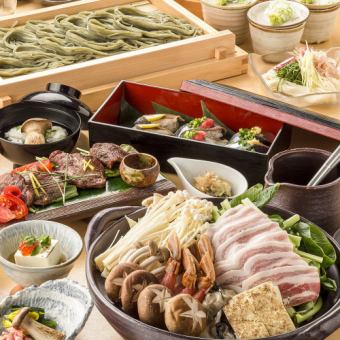 G [2.5 hours all-you-can-drink included] Meat sushi, fresh fish, and local chicken tempura ◎ Four Seasons Course [9 dishes in total/6000 yen → 5000 yen]