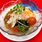 出汁香る、冷製トマト麺