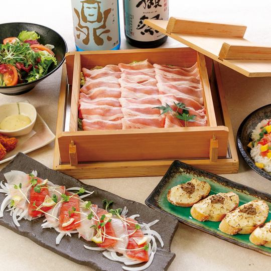 [Thank you!] Easy and convenient to satisfy! Sangen Pork Steamed in a Steamer 3,990 yen course *Special price with coupon