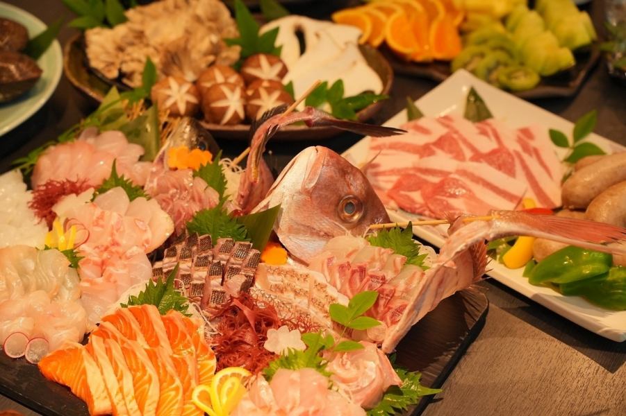 【お刺身盛り合わせ】旬の魚介を思う存分堪能！