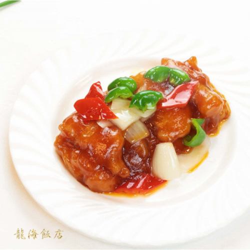 Sweet and sour ankake of white fish