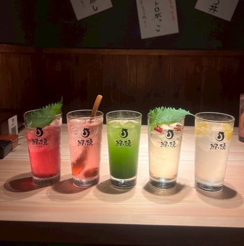 種類豊富なドリンクで乾杯