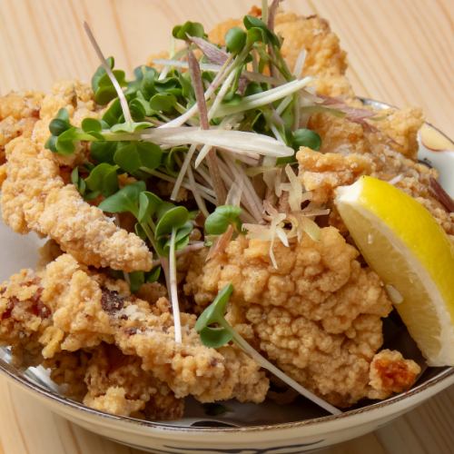 Deep-fried chicken thighs