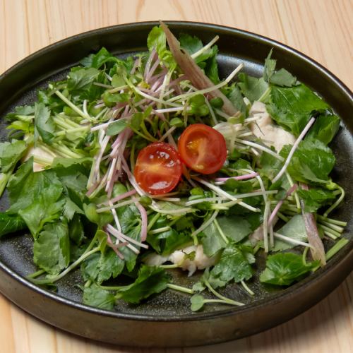 Chicken ham and mitsuba carpaccio