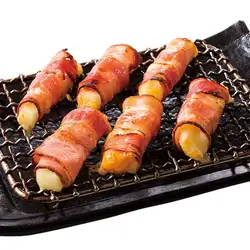 Cheese wrapped in bacon