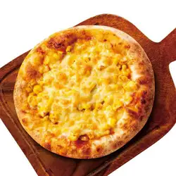 Pizza with plenty of corn