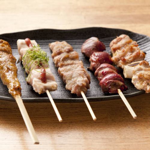《5 skewers course》 1850 yen (tax included)