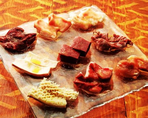 Assortment of 9 kinds of beef offal
