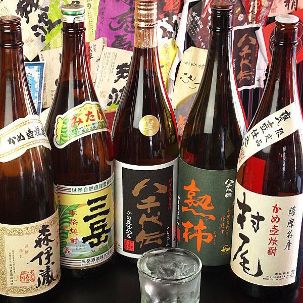 We have over 80 bottles of authentic shochu in stock! You're sure to find your favorite drink!