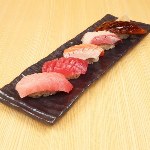 【厚切り】思わず写真を撮りたくなる、厚切り5貫盛り