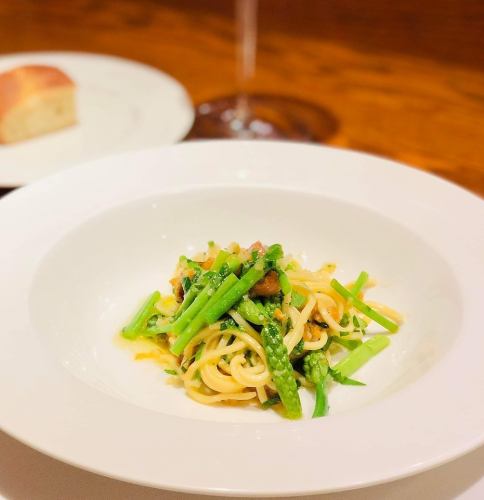 白身魚と旬のお野菜のタリオリーニ