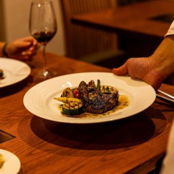 【ランチ】日替わり前菜・メイン料理と2種類のパスタが楽しめる豪華【シェフのおまかせコース】