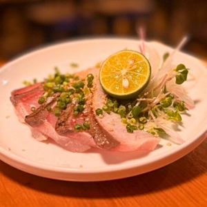 Salt-grilled yellowtail