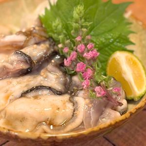 Raw oysters with ponzu sauce