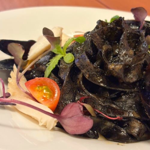 Squid ink pasta that will bring a smile to your face