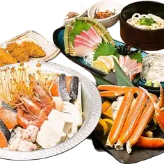 【蟹と石狩鍋を堪能！】お席2時間　石狩鍋コース 全７品　飲み放題付き 6,000円