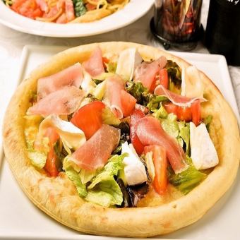 Prosciutto and Camembert cheese salad PIZZA