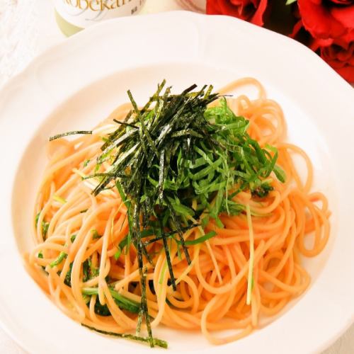 Japanese-style spaghetti with mentaiko