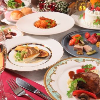 【X'mas24日＆25日限定】クリスマスディナーコース☆乾杯用スパークリング付きお一人様5,500円