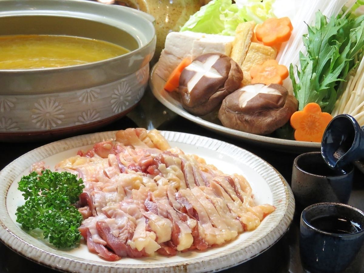 Mizutaki using the famous jidori, boiled tofu using special tofu, etc.