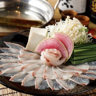 3H飲み放題付★全7品《大人気》鰤のしゃぶしゃぶや名物つくねなどあじさい満喫コース3800円