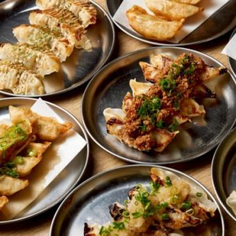 3H飲み放題付★全6品　水餃子や名物餃子2種食べ比べなど《餃子食べ比べコース》3500円