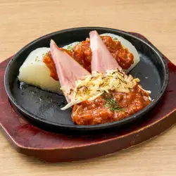 ベーコンと大根のミート焼